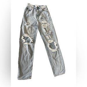 KanCan Distressed Light Gray Women Jeans